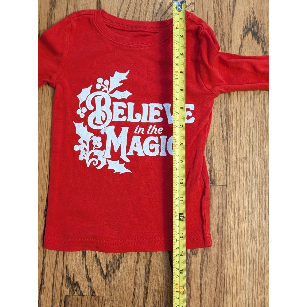Old Navy Match the Fam Christmas Pajamas Set 2T & Women's L Red Believe in Magic - Picture 7 of 14